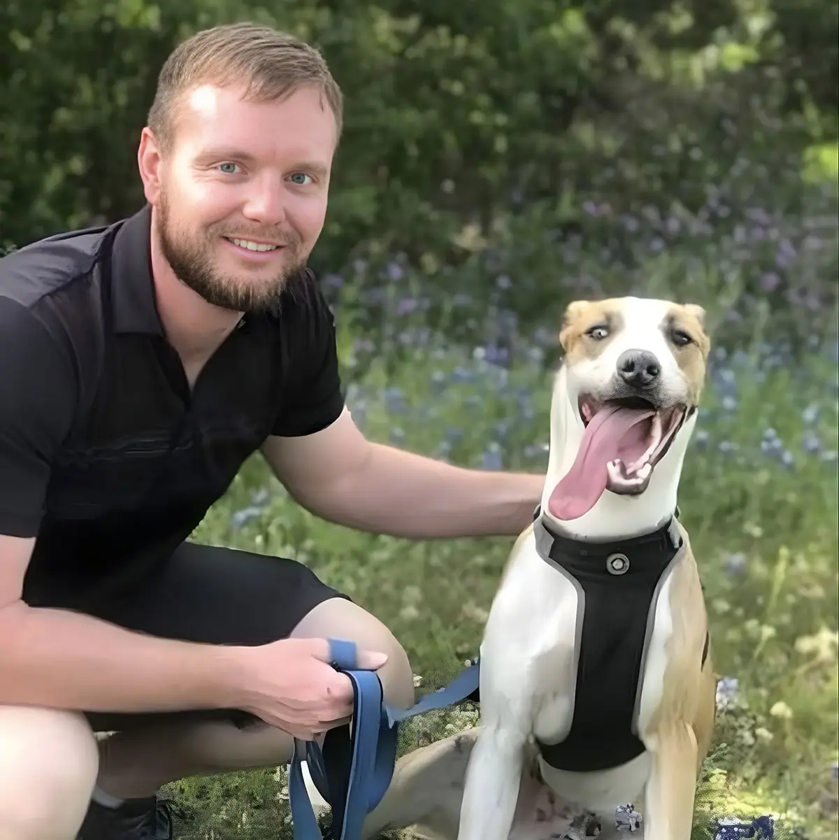 Barkingham Place - Owner with his dog